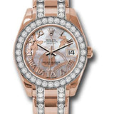 Rolex Everose Gold Datejust Pearlmaster 34 Watch - 32 Diamond Bezel - Goldust Dream Roman Dial - 81285 gdddrdp