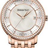 Audemars Piguet Jules Audemars Selfwinding 39mm Silver Guilloche Index Diamond Set Rose Gold | 15173OR.ZZ.1270OR.01