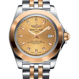 Breitling Galactic 32 Sleek Watch - Steel & rose Gold - Golden Sun Dial - Steel And Rose Gold Bracelet - C7133012/H549/792C