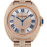 Cartier Cle de Cartier Watch - 40 mm Pink Gold Diamond Case - Pink Gold Diamond Dial - Diamond Bracelet - HPI01041