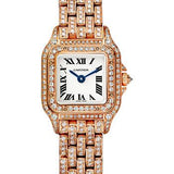 Cartier Panthere de Cartier Watch - 25 mm Pink Gold Diamond Case - Diamond Bracelet - HPI01326