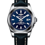Breitling Galactic 29 Sleek Watch - Steel - Horizon Blue Dial - Mariner Blue Sahara Strap - Tang Buckle - W7234812/C948/271X/A12BA.1