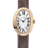 Cartier Baignoire Watch - 25.30 mm Pink Gold Case - Brown Alligator Strap - W8000017