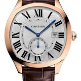 Cartier Drive de Cartier Watch - 40 mm x 41 mm Rose Gold Case - Silvered Dial - Brown Alligator Strap - WGNM0016