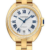 Cartier Cle de Cartier Watch - 35 mm Yellow Gold Diamond Case - Effect Dial - WJCL0023