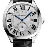 Cartier Drive de Cartier Watch - 40 mm Steel Case - Silvered Dial - Black Alligator Strap - WSNM0004