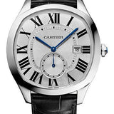 Cartier Drive de Cartier Watch - 40 mm x 41 mm Steel Case - Silvered Dial - Black Alligator Strap - WSNM0015