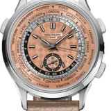 Patek Philippe Complications World Time Flyback Chronograph Stainless Steel Rose Opaline Dial | 5935A-001