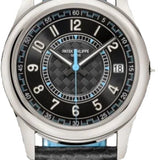 Patek Philippe Calatrava Date Sweep Seconds White Gold Black Carbon Motif Dial Sky Blue | 6007G-011