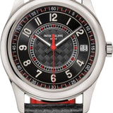 Patek Philippe Calatrava Date Sweep Seconds White Gold Black Carbon Motif Dial Red | 6007G-010