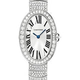 Cartier Baignoire Watch - Small White Gold Diamond Case - Diamond Bracelet - WB520011
