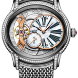 Audemars Piguet Millenary 39.5 mm Hand-Wound Diamond Set White Gold White Mother of Pearl Roman Dial & Diamond Bezel White Gold Bracelet 77247BC.ZZ.1272BC.01
