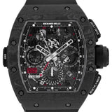 Richard Mille Automatic Flyback Chronograph Dual Time Zone Jet Black Carbon NTPT RM 11-02